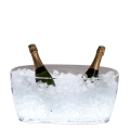 Vasque à champagne lumineuse 21 x 48 cm H 24 cm