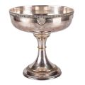Metallschale auf Fuss Vintage 1 L