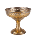 Metallschale auf Fuss Vintage 1 L