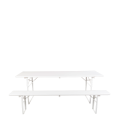 Table Kermesse blanche 70 x 220 cm H 78 cm