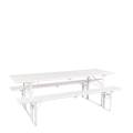 Table Kermesse blanche 70 x 220 cm H 78 cm