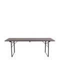 Table Kermesse noire 70 x 220 cm H 78 cm