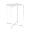 Stehtisch Kreuzgestell weiss Platte weiss 65 x 65 cm H 100 cm