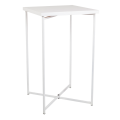 Stehtisch Kreuzgestell weiss Platte weiss 65 x 65 cm H 110 cm