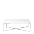 Couchtisch Kreuzgestell weiss Platte weiss 64 x 101 cm H 35 cm