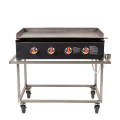 Plancha gaz 4 feux sur chariot 50 x 91 cm (bouteille gaz fournie)