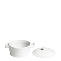 Cocotte individuelle blanche avec couvercle Ø 10 cm 25 cl