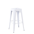 Tabouret industriel blanc H 76 cm