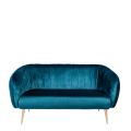 Sofa Juliette blaugrün T 78 x B 165 cm H 85 cm
