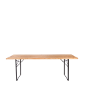 Table Wood rectangulaire 90 x 220 cm H 77 cm