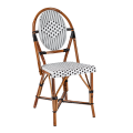 Chaise tressée noire et blanche