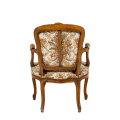 Fauteuil bohème motifs floraux vintage