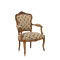 Fauteuil bohème motifs floraux vintage