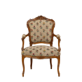 Fauteuil bohème motifs floraux vintage