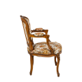 Fauteuil bohème motifs floraux vintage