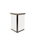 Bar Lenox beleuchtet weiss Eckmodul 66 x 66 cm H 118 cm