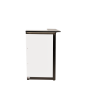 Bar Lenox beleuchtet weiss Eckmodul 66 x 66 cm H 118 cm
