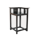 Bar Lenox beleuchtet weiss Eckmodul 66 x 66 cm H 118 cm