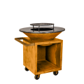 Grill / Feuerschale Corten mit Rost Ø 95 cm H 115 cm