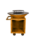 Grill / Feuerschale Corten mit Rost Ø 95 cm H 115 cm
