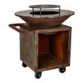 Grill / Feuerschale Corten Ø 95 cm H 115 cm