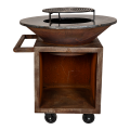 Grill / Feuerschale Corten Ø 95 cm H 115 cm