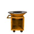 Grill / Feuerschale Corten Ø 95 cm H 115 cm