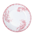 Schale rund rosa und rot Vintage