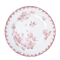 Schale rund rosa und rot Vintage