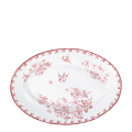 Schale oval rosa und rot Vintage