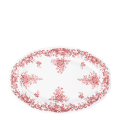 Schale oval rosa und rot Vintage