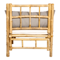 Sessel Bali mit Rückenkissen grau 75 x 70 cm H 80 cm