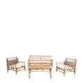 Sofa Bali écru gestreift 70 x 180 cm H 80 cm