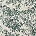 Serviette de table Toile de Jouy vert 50 x 50 cm