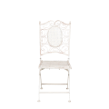 Chaise Chantilly blanche en fer forgé