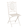 Chaise Chantilly blanche en fer forgé