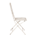 Chaise Chantilly blanche en fer forgé