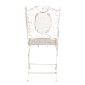 Chaise Chantilly blanche en fer forgé