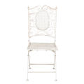 Chaise Chantilly blanche en fer forgé