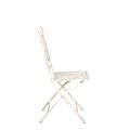 Stuhl Chantilly Gusseisen Vintage Weiss