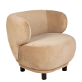 Sessel Elton Samt taupe mit Erhöhung 78 x 90 cm H 80 cm