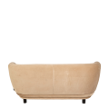 Canapé velours Elton taupe avec réhausse 78 x 170 cm H 80 cm