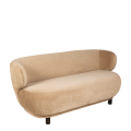Canapé velours Elton taupe avec réhausse 78 x 170 cm H 80 cm