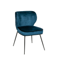 Chaise Dandy velours bleu