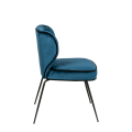 Chaise Dandy velours bleu