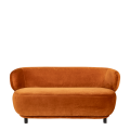 Sofa Elton Samt terrakotta mit Erhöhung 78 x 170 cm H 80 cm