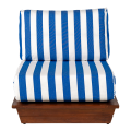 Sessel Lounge Beach Club blau 76 x 76 cm H 70 cm