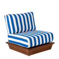 Sessel Lounge Beach Club blau 76 x 76 cm H 70 cm