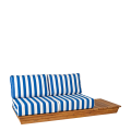 Canapé Lounge Beach Club Blue 76 x 204 cm H 70 cm