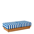 Sitzbank Lounge Beach Club blau 70 x 140 cm H 36 cm